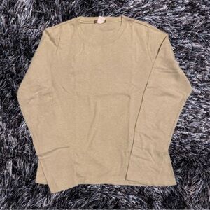 Women’s J. Crew long sleeve t-shirt, heathered lime green, size Large